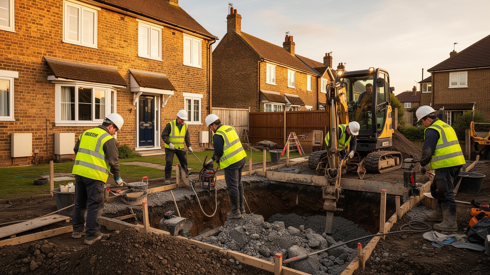 Ground engineering specialists performing subsidence repair in Merseyside